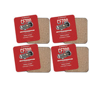 Thumbnail for CF700 design on red 4 pieces set coaster