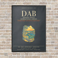 Thumbnail for Daytona Beach International Airport DAB - Canvas Framed - Gray