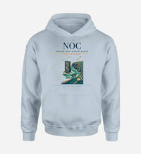 Thumbnail for Ireland West Airport Knock (NOC) design on light blue hoodie single-side print