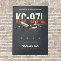 Thumbnail for KC-97L STRATOFREIGHTER vertical canvas print - no frame - gray background