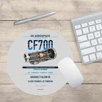 Thumbnail for CF700 design on light gray round mouse pad