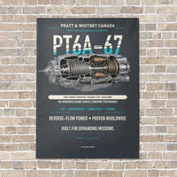 Thumbnail for PT6A-67 vertical canvas print - no frame - gray background