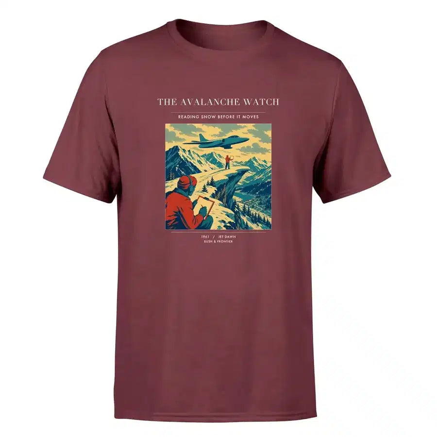 VINTAGE G4344 - The Avalanche Watch - Premium T-Shirt design on darkred premium t shirt