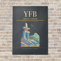 Thumbnail for Iqaluit Airport YFB vertical canvas print - no frame - gray background