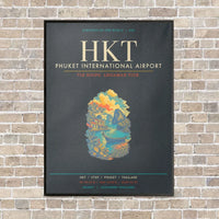 Thumbnail for Phuket International Airport HKT - Canvas Framed - Gray