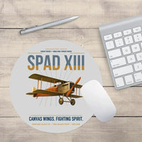 Thumbnail for SPAD XIII design on light gray round mouse pad