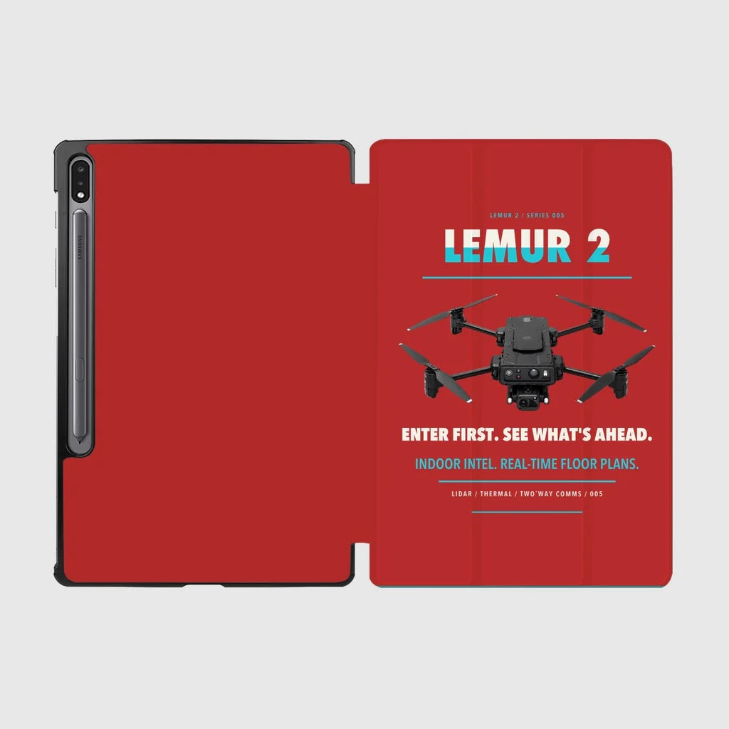 BRINC LEMUR 2 design on red samsung tablet tablet case
