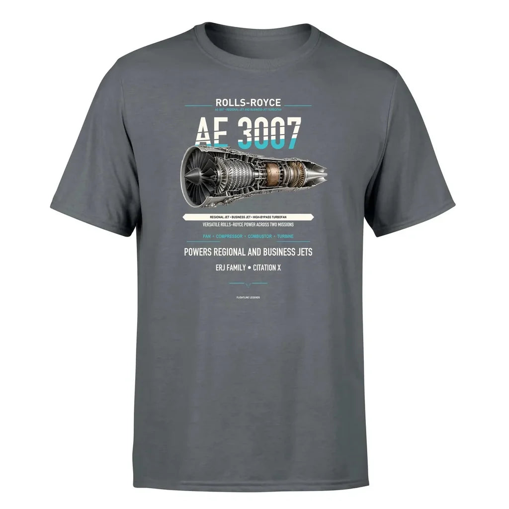 AE 3007 design on gray single side