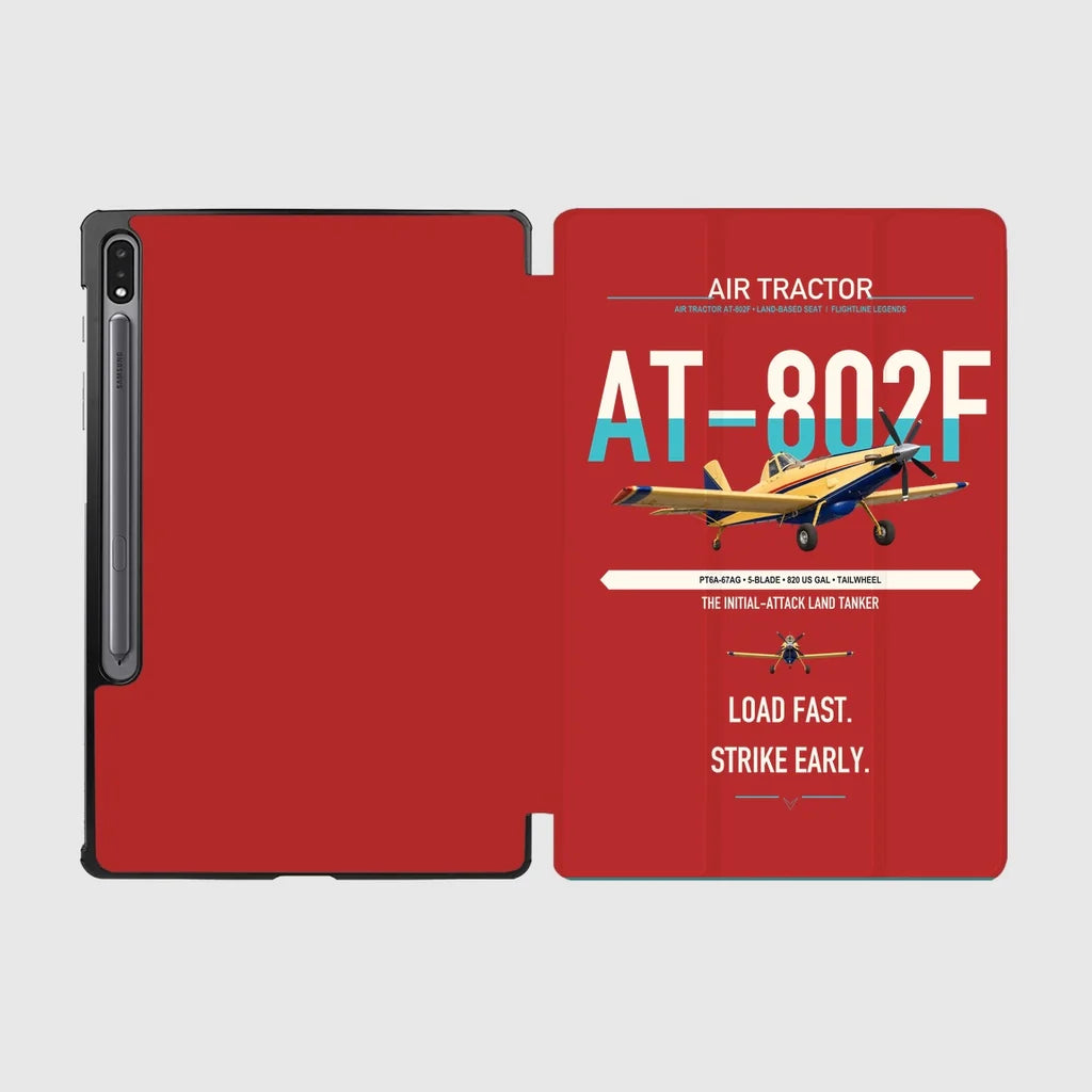 Air Tractor AT-802F design on red samsung tablet tablet case