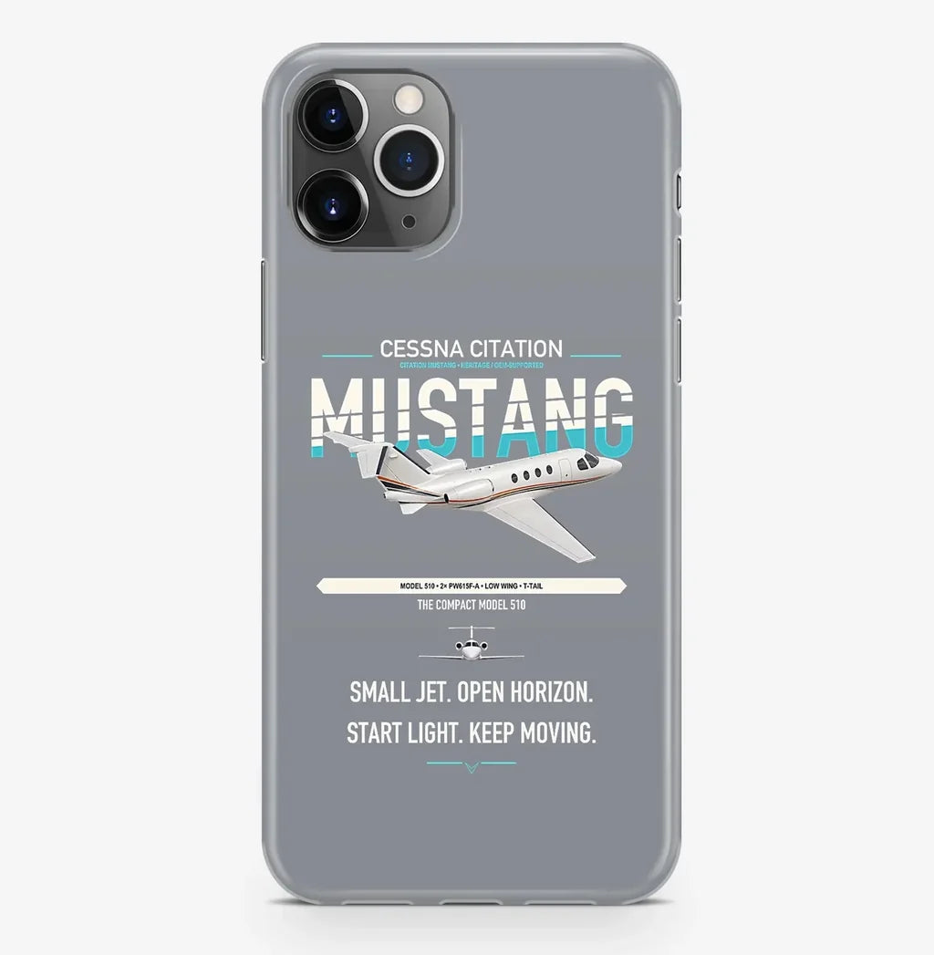 Cessna Citation Mustang design on gray magsafe iphone case, for iPhone Pro Max