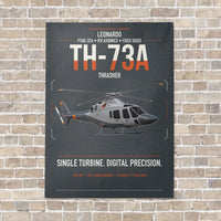 Thumbnail for Leonardo TH-73A Thrasher vertical canvas print - no frame - gray background