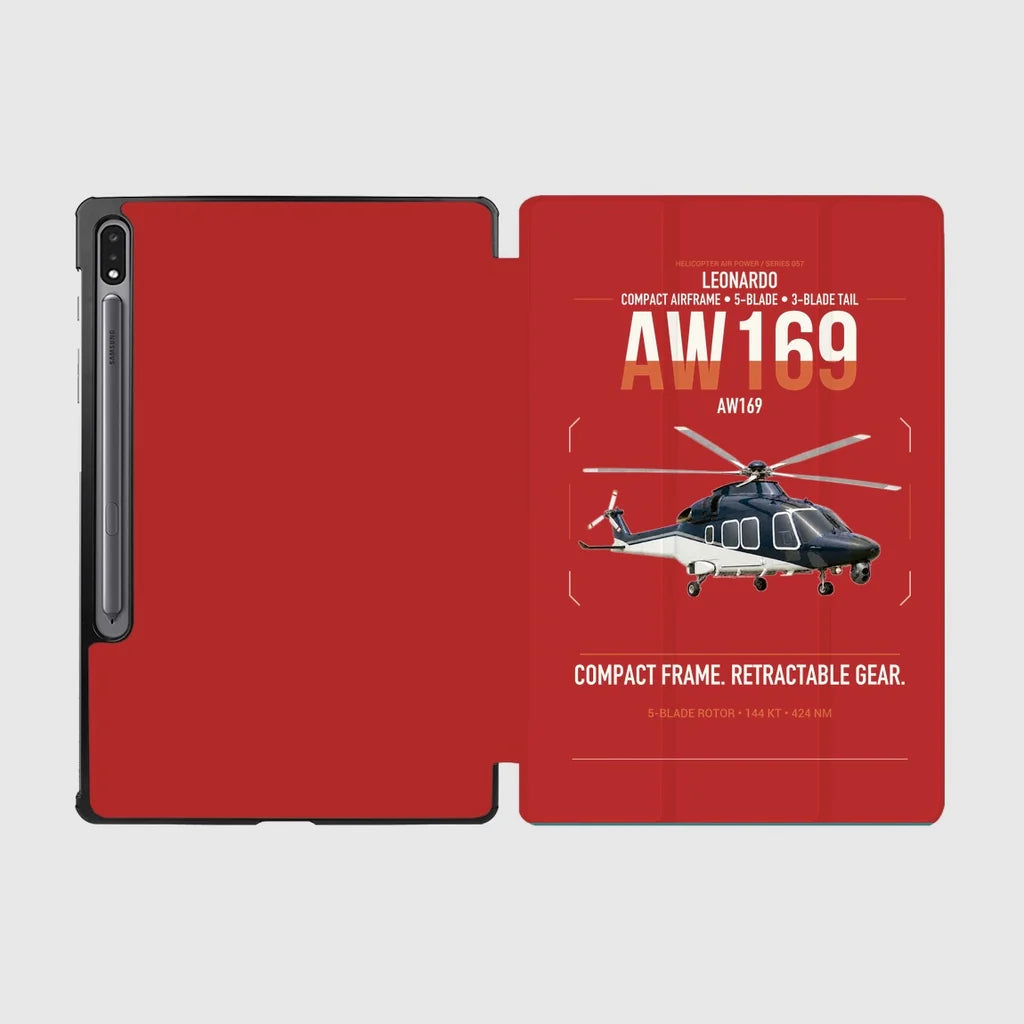 Leonardo AW169 design on red samsung tablet tablet case