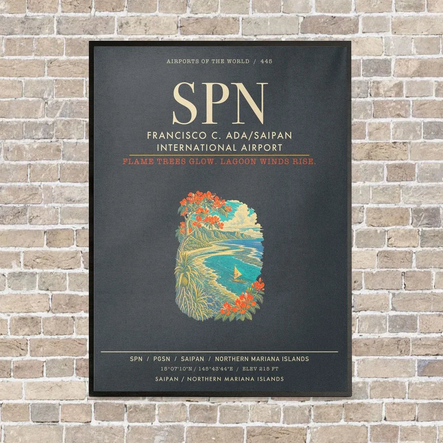 Francisco C. Ada Saipan International Airport SPN - Canvas Framed - Gray