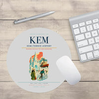 Thumbnail for Kemi-Tornio Airport (KEM) design on light gray round mouse pad