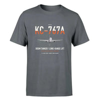 Thumbnail for Boeing KC-767A design on gray double-side t-shirt, single-side print
