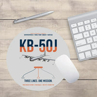 Thumbnail for KB-50J Superfortress design on light gray round mouse pad