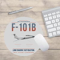 Thumbnail for F-101B Voodoo design on light gray round mouse pad