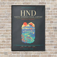 Thumbnail for Tokyo Haneda Airport HND - Canvas Framed - Gray