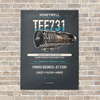 Thumbnail for TFE731 vertical canvas print - no frame - gray background