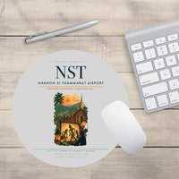 Thumbnail for Nakhon Si Thammarat Airport (NST) design on light gray round mouse pad