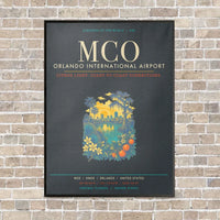 Thumbnail for Orlando International Airport MCO - Canvas Framed - Gray