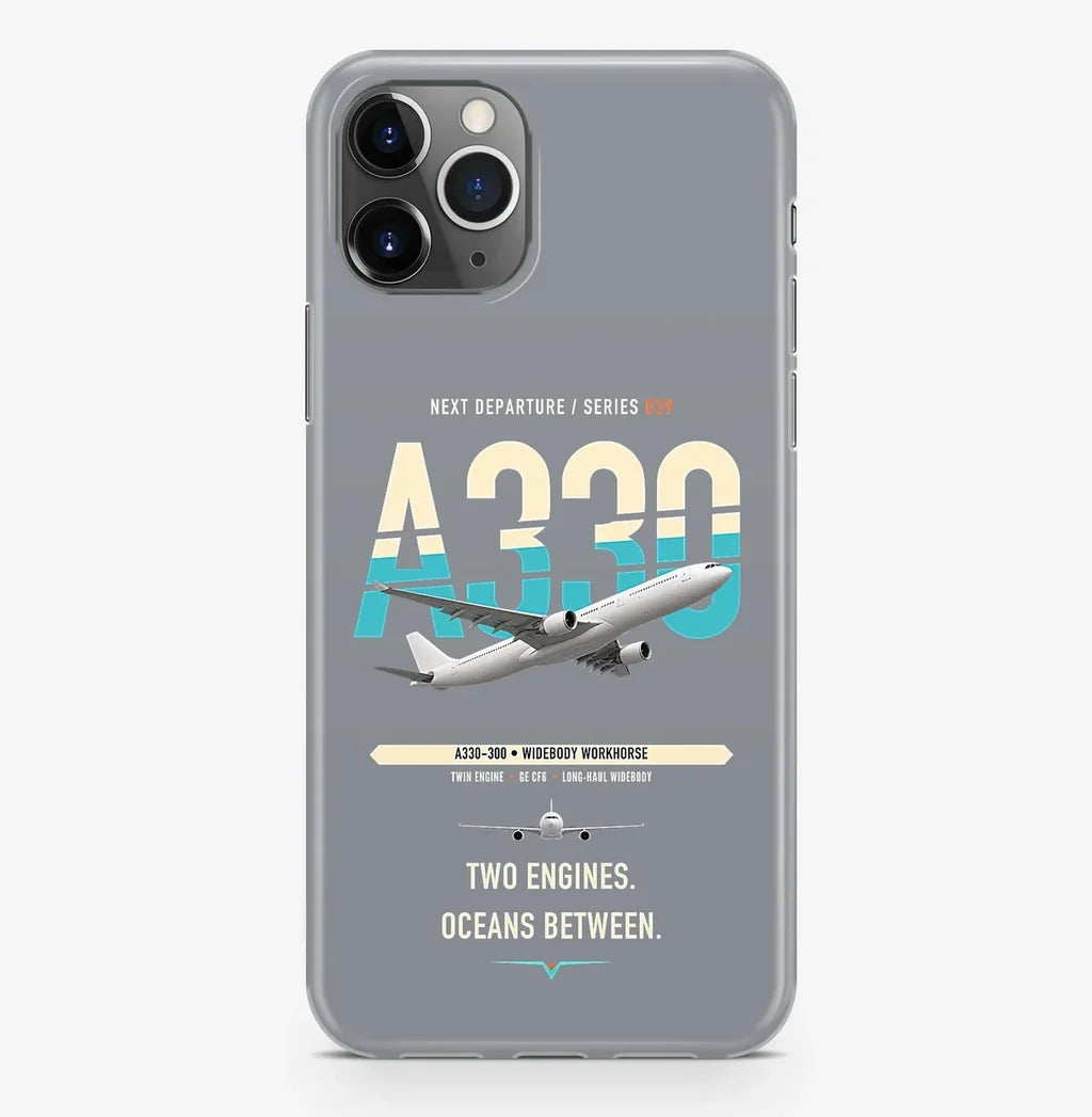 Airbus A330-300 Case ProMax design on gray iphone case promax