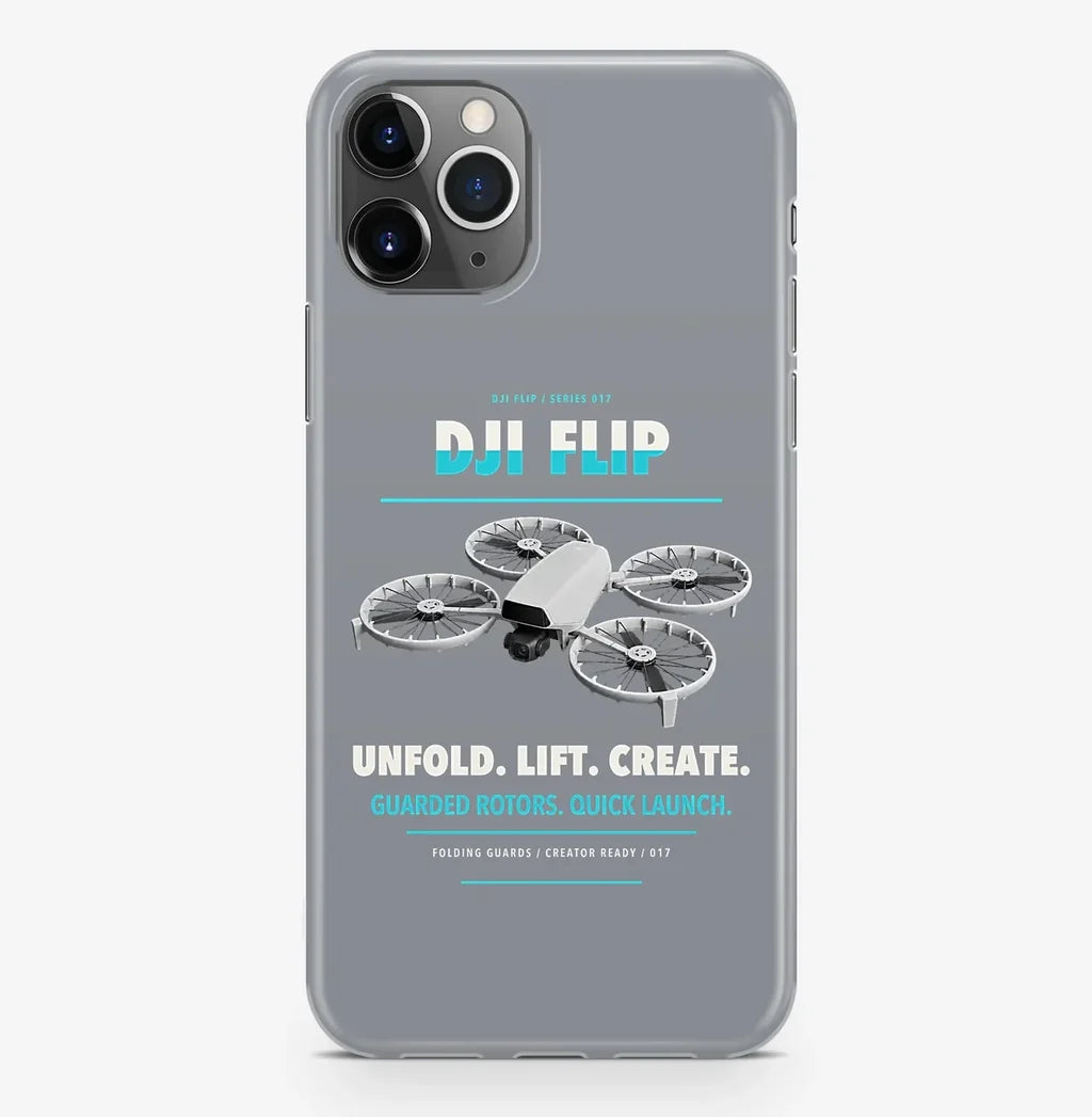 DJI Flip Case ProMax design on gray iphone case promax