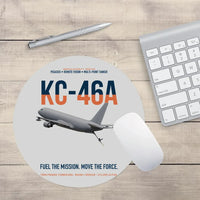 Thumbnail for KC-46A PEGASUS design on light gray round mouse pad