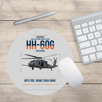 Thumbnail for Sikorsky HH-60G Pave Hawk design on light gray round mouse pad
