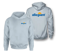 Thumbnail for Allegiant Air Airlines logo on light blue double side hoodie