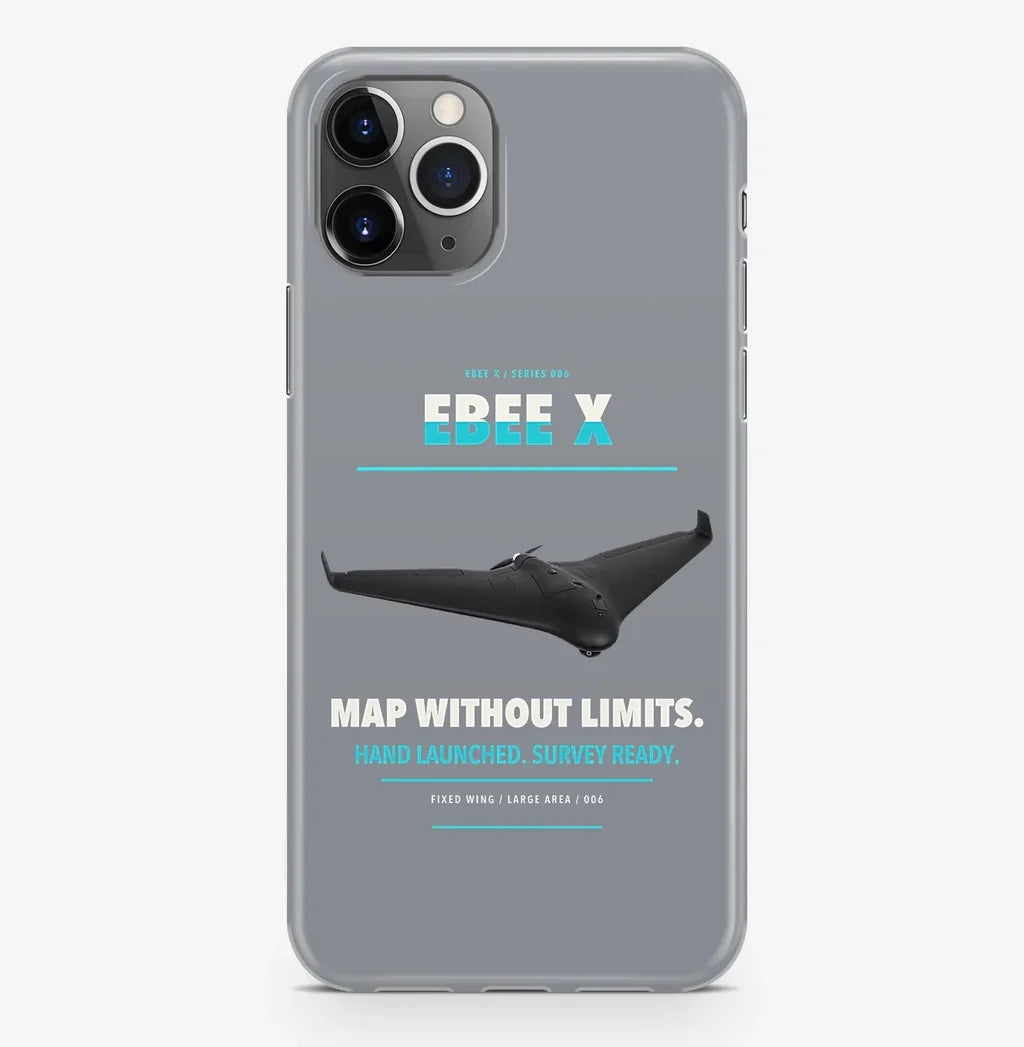 AgEagle eBee X Case ProMax design on gray iphone case promax