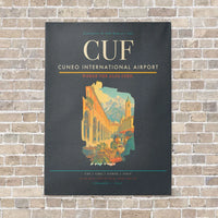 Thumbnail for Cuneo International Airport CUF vertical canvas print - no frame - gray background