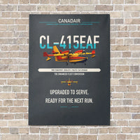 Thumbnail for Canadair CL-415EAF vertical canvas print - no frame - gray background