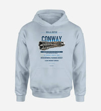 Thumbnail for CONWAY design on light blue hoodie single side
