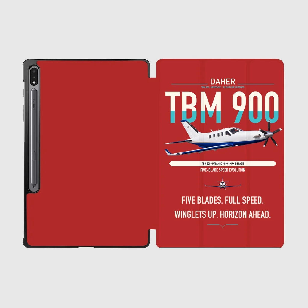 Daher TBM 900 design on red samsung tablet tablet case