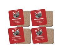 Thumbnail for O-360 design on red 4 pieces set coaster
