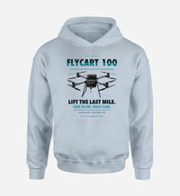 Thumbnail for DJI FlyCart 100 design on light blue hoodie single side
