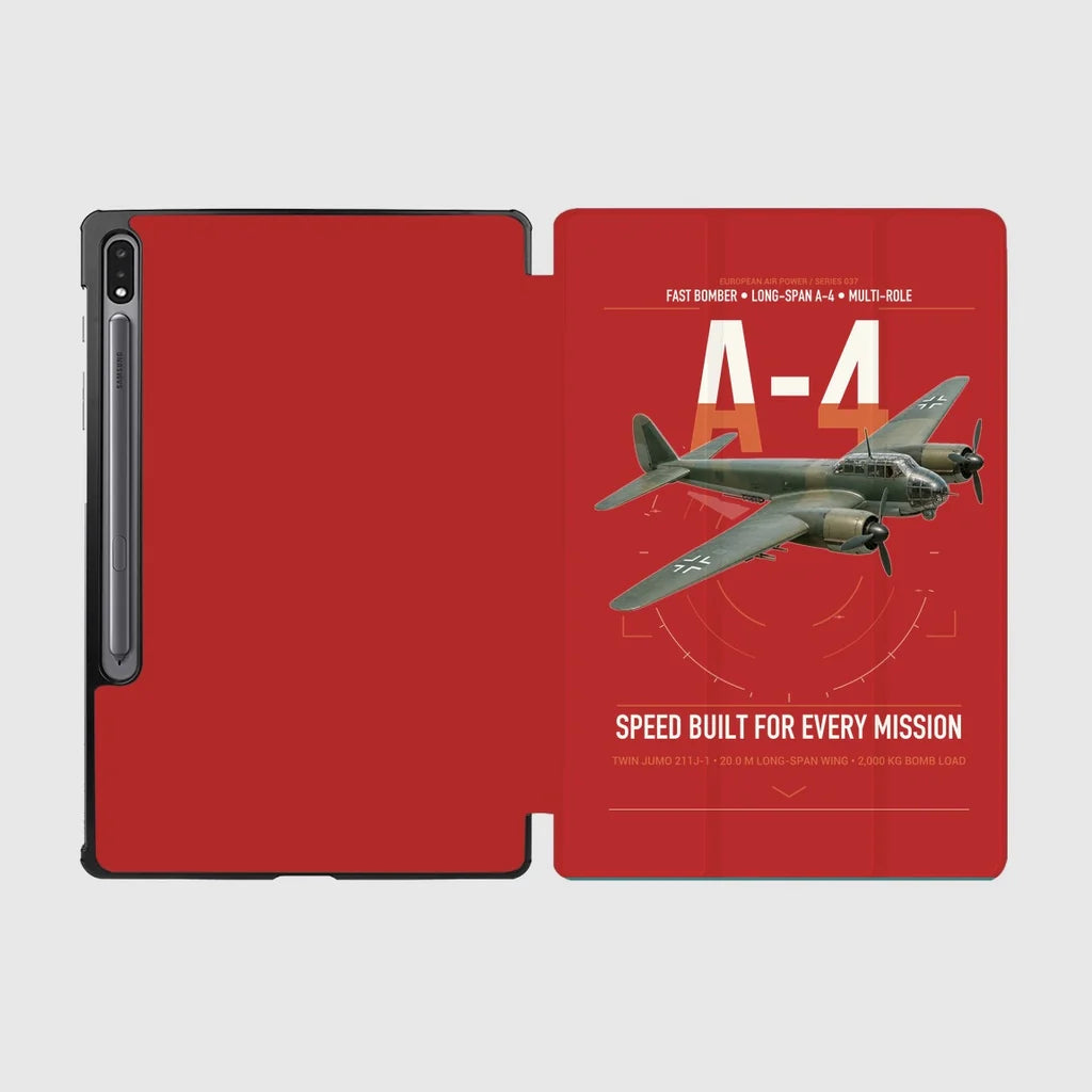 Junkers Ju 88A-4 design on red samsung tablet tablet case