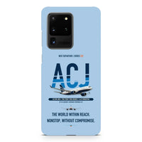 Thumbnail for Airbus ACJ330neo / exact ACJ330-800 design on samsung case - light blue