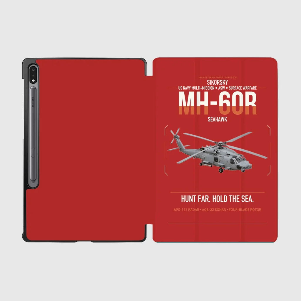 Sikorsky MH-60R Seahawk design on red samsung tablet tablet case