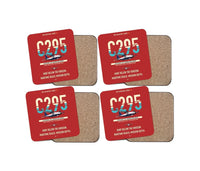 Thumbnail for Airbus C295 MPA/ASW design on red 4 pieces set coaster