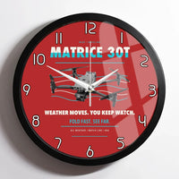 Thumbnail for DJI Matrice 30T design on red framed wall clock
