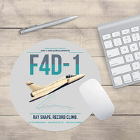 Thumbnail for F4D-1 Skyray design on light gray round mouse pad