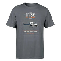 Thumbnail for Airbus H125 design on gray t-shirt, single-side print