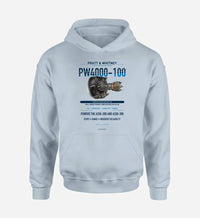 Thumbnail for PW4000-100 design on light blue hoodie single side