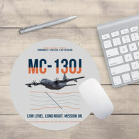 Thumbnail for MC-130J COMMANDO II design on light gray round mouse pad