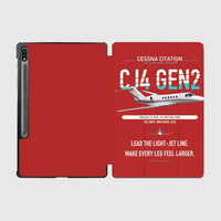 Thumbnail for Cessna Citation CJ4 Gen2 design on red samsung tablet tablet case