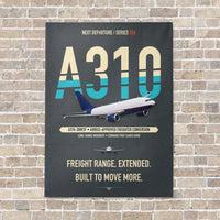 Thumbnail for Airbus A310-300P2F vertical canvas print - no frame - gray background