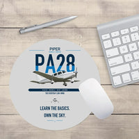 Thumbnail for Piper PA-28-181 Archer LX design on light gray round mouse pad