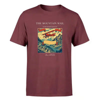 Thumbnail for VINTAGE G4038 - The Mountain Mail - Premium T-Shirt design on darkred premium t shirt